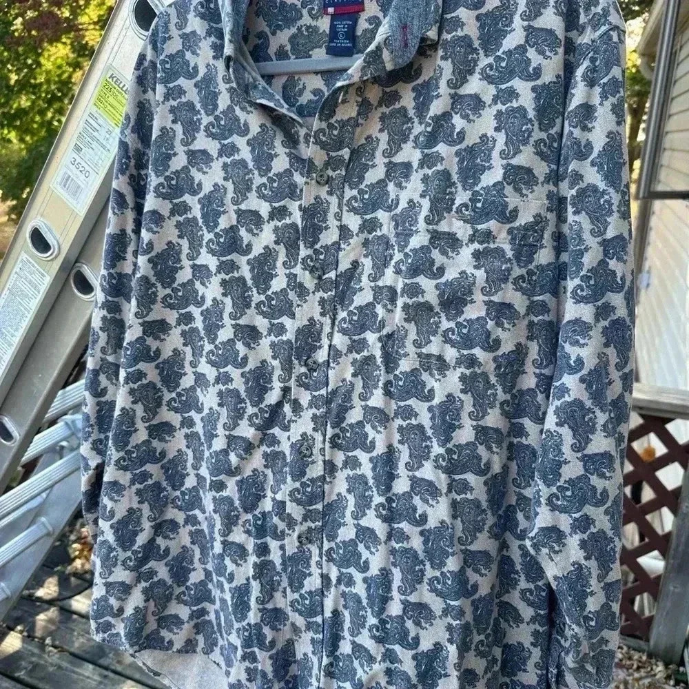 Bugle Boy Classic Button Down Printed‎ Shirt Size L - Picture 6 of 8
